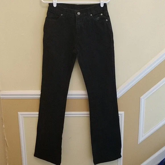 Harley Davidson Black 100% Cotton Bootcut Jeans size 4 Long - Picture 9 of 16